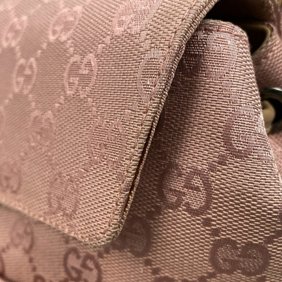 Gucci GG patterned backpack bag GG canvas pink - Picture 4 of 7